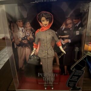 Publicity Tour Barbie Fashion Doll in Houndstooth with Coral Accents